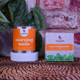 Morning Smile Scented Candle – Orange Zest & Sugared Woods | Natural Wax