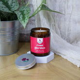 Rose Garden Amber Candle – Romantic Floral Scent | Vegan Gift Candle UK