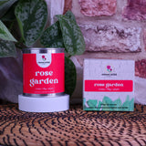 Rose Garden Scented Candle – Blooming Rose & Amber Woods | Natural Wax
