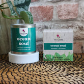 Ocean Soul Scented Candle – Fresh Sea Breeze & Soft Woods | Natural Wax