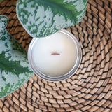 Golden Hour Scented Candle – Dark Honey; Tobacco & Warm Amber | Wood Wick | Natural Wax