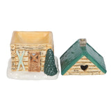 Cabin Ski Chalet Wax Melt Burner – Ceramic Rustic Wax Warmer