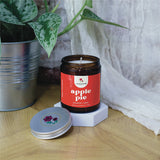 Apple Pie Amber Candle – Sweet Cinnamon Apple Scent | Vegan Cozy Candle